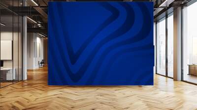 Modern dark blue banner with wave texture pattern. Vector abstract graphic design banner pattern background template. Wall mural