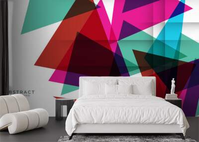 Modern geometrical abstract background - triangle. Business or technology presentation design template, brochure or flyer pattern, or geometric web banner  Wall mural