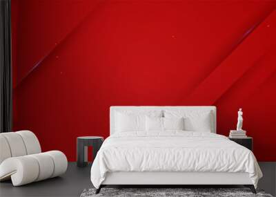 modern light red abstract banner design background. Abstract red banner background with 3d overlap layer and wave shapes Wall mural