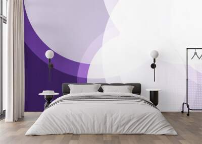 modern purple violet and white abstract 3d circle background. modern abstract purple gaming backgrou Wall mural