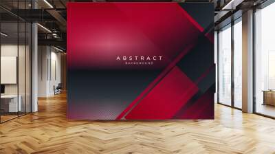 Modern Red Black Abstract Background Presentation Design Wall mural