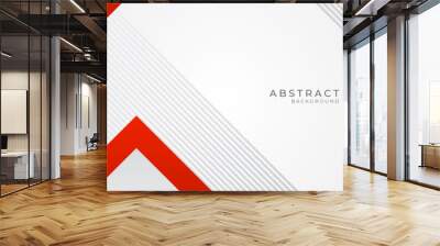 Modern red white abstract banner background. Vector illustration design for presentation, banner, cover, web, flyer, card, poster, wallpaper, texture, slide, magazine Wall mural