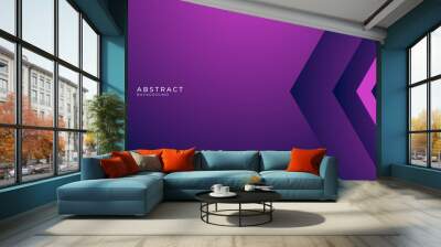 Pink purple abstract presentation background with arrow element Wall mural