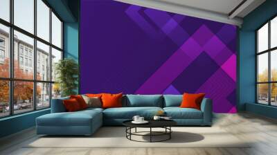 Purple technology banner background. Vector abstract graphic design banner pattern background template. Wall mural