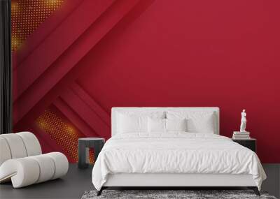 red gold abstract stripe background  Wall mural