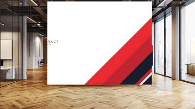 Red white and blue abstract background vector with blank space for text Wall mural