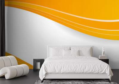 Simple yellow orange white abstract presentation background Wall mural