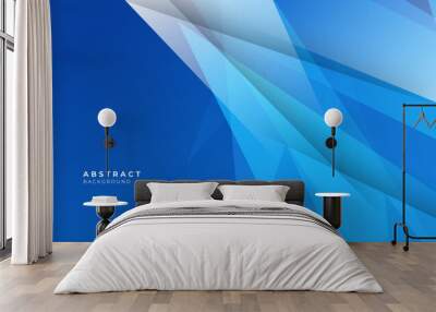 Vector abstract graphic design blue banner pattern presentation background web template. Wall mural