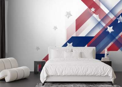 Vector independence day background with copy space area suitable to place text about american day Wall mural