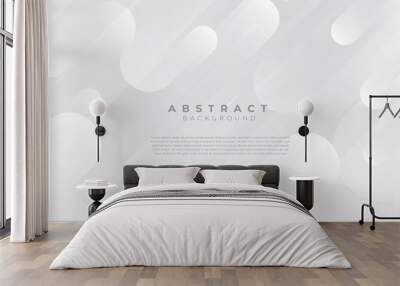 White circle abstract background for presentation and banner Wall mural