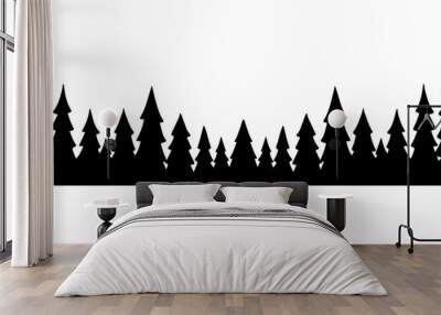 Tree Line silhouette Wall mural