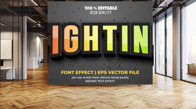 Editable font effect fighting text style Wall mural