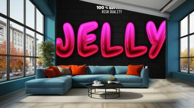 Editable font effect jelly text style Wall mural