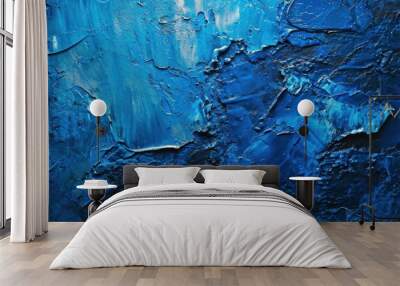 a blue paint on a wall Wall mural