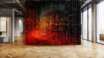 abstract binary code Wall mural