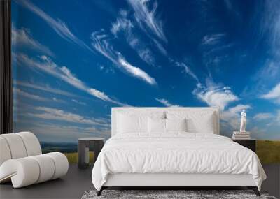 beautiful summer blue sky with cirrus clouds Wall mural