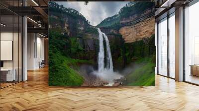 cherrapunji waterfalls monsoon magic in meghalaya Wall mural