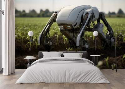 futuristic agriculture robot Wall mural