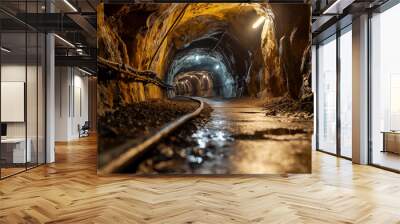 gold mine interior Wall mural