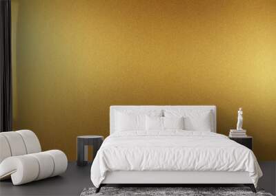 grainy gold metal abstract background banner. matte brass texture with noise. Wall mural