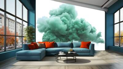 green cloud isolated on white background Wall mural