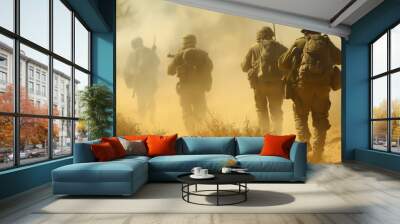 Israeli soldiers on battlefield Wall mural