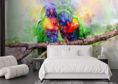 Lorikeets Wall mural