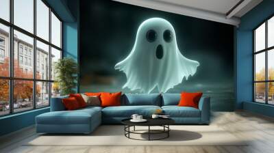 portrait of a funny ghost Wall mural