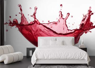 red wine splash isolated on transparent background - design element PNG cutout Wall mural