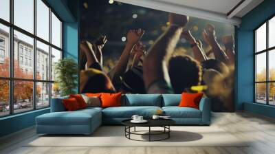  fans celebrating together  Wall mural