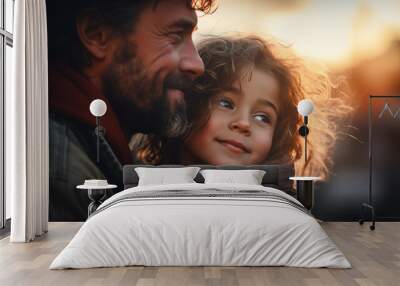 father and child Wall mural