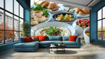 mezze and hummus
 Wall mural