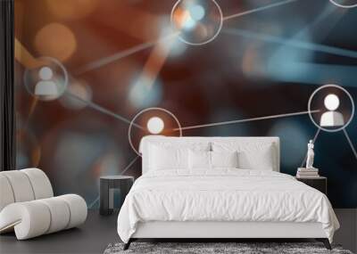 networking concept banner Wall mural