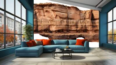 sandstone rock formation isolated on transparent background - landscape design element PNG cutout Wall mural