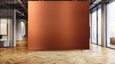 shiny grainy matte copper foil texture abstract sanded metal background Wall mural