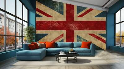 Union Jack flag abstract art Wall mural