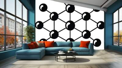 Abstract molecule structure pattern, isolated on white background Wall mural