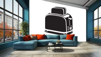 Bread toaster silhouette icon. Kitchen equipment pictogram isolated on transparent background Wall mural