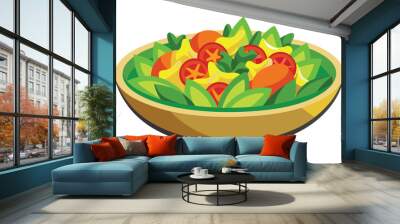 Chilean salad vector illustration on white background. Wall mural