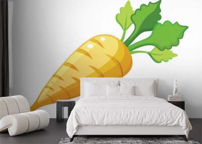 Parsnip vector illustration isolated in white background Wall mural