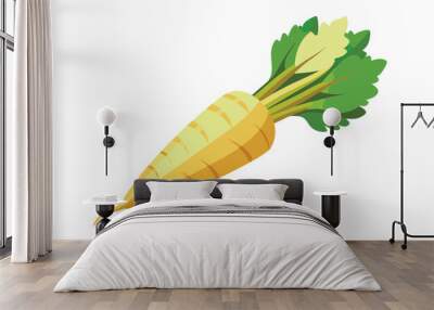 Parsnip vector illustration isolated in white background Wall mural