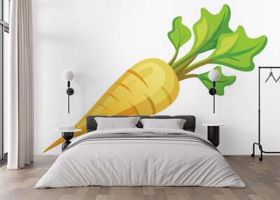 Parsnip vector illustration isolated in white background Wall mural