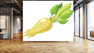 Parsnip vector illustration isolated in white background Wall mural