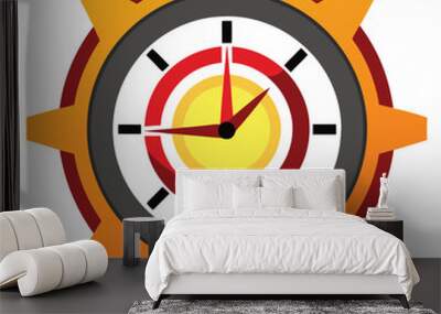 Timer Clock icon, vector illustration on white background Wall mural