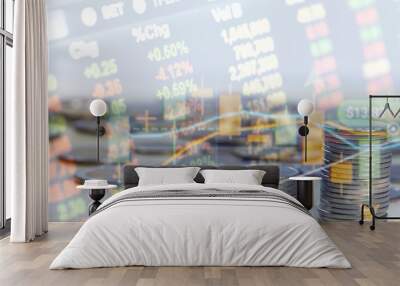 stock market Wall mural