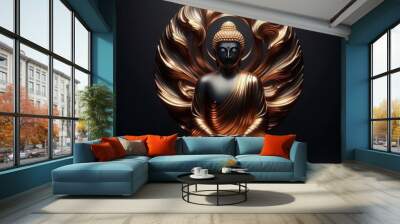 The Metallic Buddha Wall mural