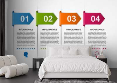 Abstract infographics design template. Vector illustration. Wall mural