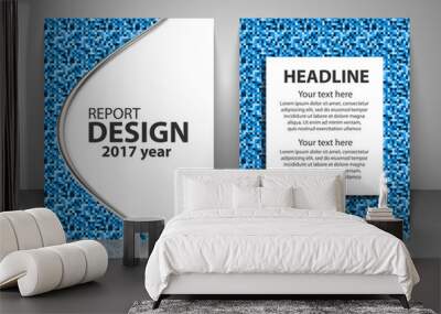 Brochure design template. Report, flyer, business layout, presentation template A4 size. Wall mural