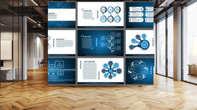 Business presentation templates. Modern elements of infographic. Can be used for business presentations, leaflet, information banner and brochure cover design. Wall mural