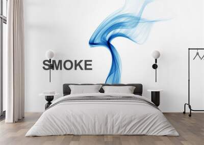 Vector abstract blue smoke background. Wall mural